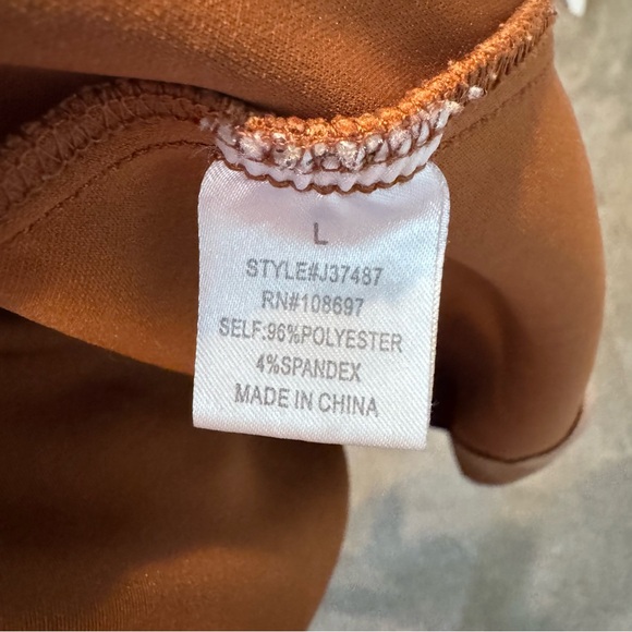 Alice Blue Chic Belted Faux Suede Trench Coat Tan Snap Button EUC Sz Large - Picture 5 of 11